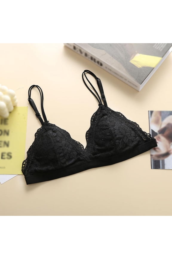French Style Bralette Seamless Deep V Lace Bras Wireless Thin Underwear Stretch Lingerie Bras