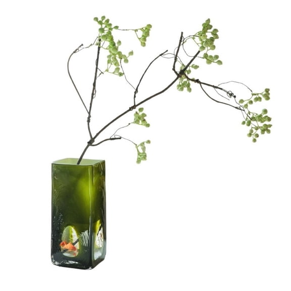 French Style Elegant Glass Vase High Grade Hydroponic Flower Container Home Decor Ornament for Living Room Indoor Decoration