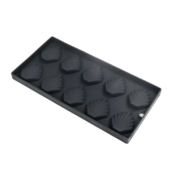 French Styles 10 Cavity Silicones Baking Molds Shell Shape Madeleine Cake Dessert Baking Tray For Even Heat Distribution