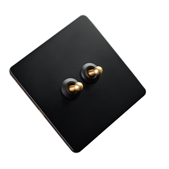 French Styles Brass Toggle Wall Switches Panel Flame-resist Resistant Electrical Switching for Lighting Control