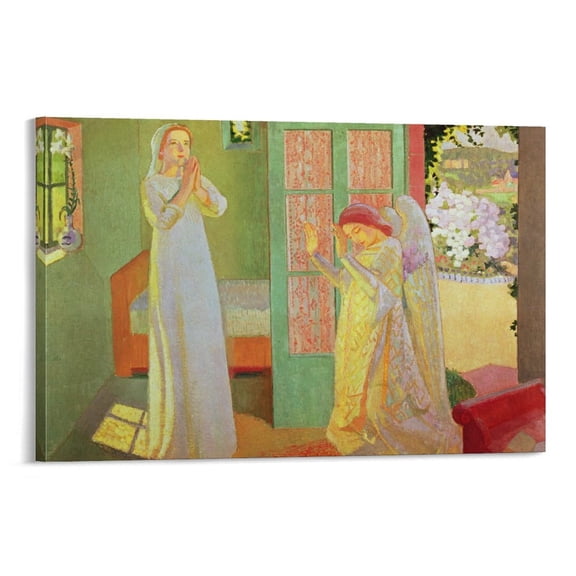 French Symbolist Painters Maurice Denis The Annunciation Poster Home Decor Poster Wall Art Hanging Picture Print Bedroom Decorative Painting Posters Room Aesthetic 24x36inch(60x90cm)