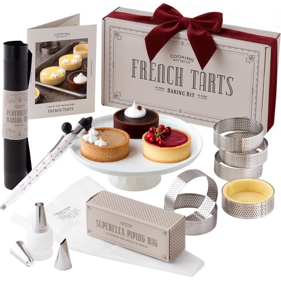 French Tart Baking Set Mothers Day Unique Baking Gifts Kitchen Baking Supplies Present Food Making Kit For Adults Parisian Cooking Tools for Pastry Dessert