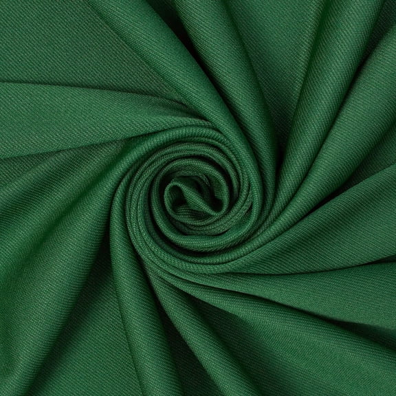 French Terry Stretch Twill Polyester Spandex (61/62 Inch) Mediumweight Soft Fabric By The Yard - For Sewing Apparel, Costumes, & More - Hunter Green (1 Yard)