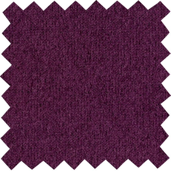LitLook French Terry Suede Knit Fabric by the Yard - 65" Wide Brushed Suede for Dresses, Coats, Jackets, Hoodies, Loungewear - Eggplant - Sample