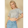 thumbnail image 1 of French Terry Toggle Drawstring Crop Top, 1 of 2