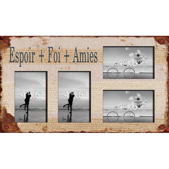 French Text- Espoir+Foi+Amies Photo Frame