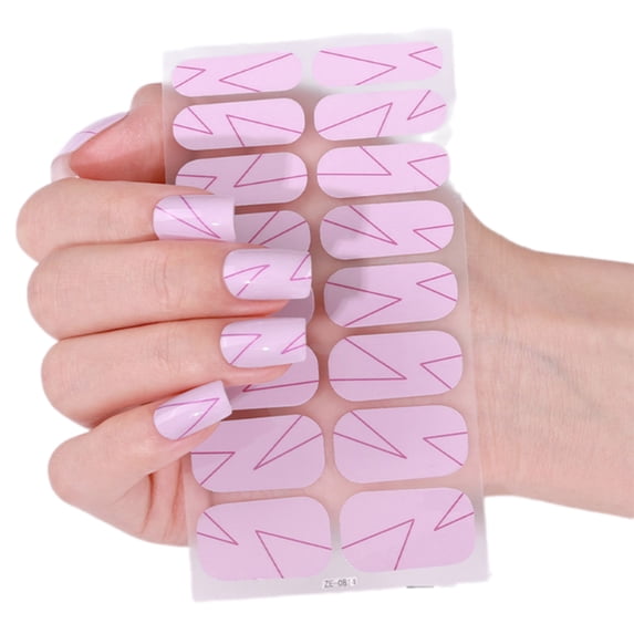 French Tip Gels Nails Strips Glittering Gels Nails Sticker Lovely Nails