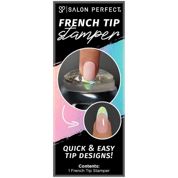 French Tip Nail Stamp for Quick & Easy Nail Art, DIY Manicure Kit Nail Stamper for Perfect French Tips, Nail Design Tool, 1-Pack