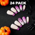 thumbnail image 1 of French Tip Press-On Nails, Almond,Multicolour, Medium Length, 24 Count,D, 1 of 9