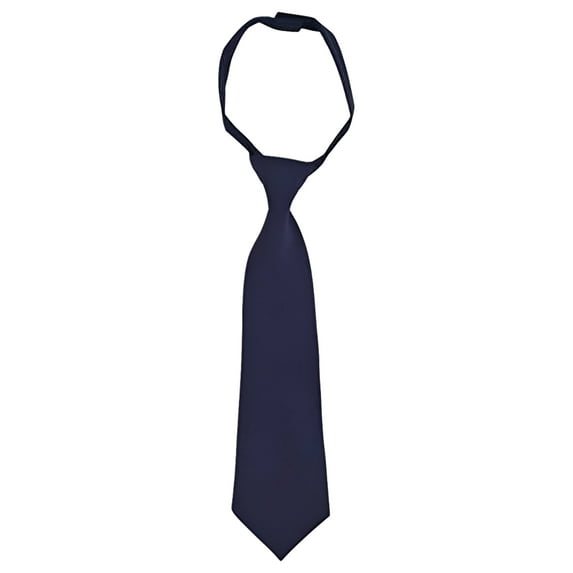 French Toast Adjustable Solid Color Tie Boys Navy 4-7 One Size