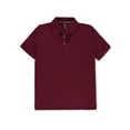 thumbnail image 1 of French Toast Adult Unisex S/S Pique Polo Color: burgundy Size: s, 1 of 1