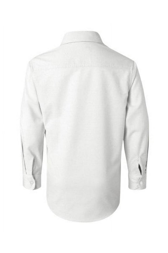 Big Boys' Long Sleeve Oxford Shirt, White, 18