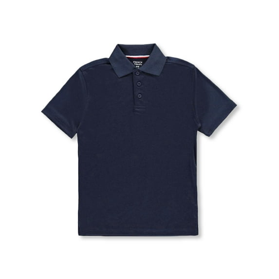 French Toast Big Boys’ S/S Moisture Wicking Performance Polo (Sizes 8 – 20) Color: navy Size: 10 - 12