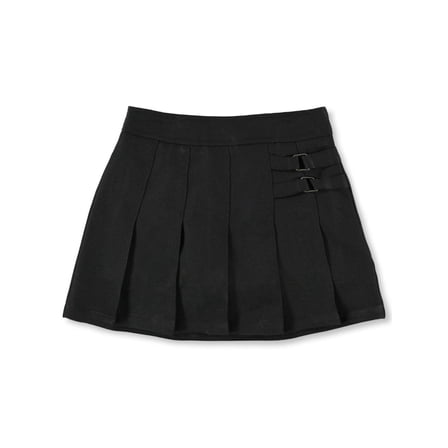 French Toast Big Girls’ Pleated Scooter with Side Buckle Accent (Sizes 2T - 20) Color: black Size: 16