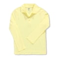 thumbnail image 1 of French Toast Big Girls' Plus L/S Fitted Knit Polo With Picot Collar - yellow, 18.5 (Big  Girls Plus), 1 of 1