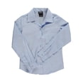 thumbnail image 1 of French Toast Big Girls’ Plus L/S Notched Collar Blouse Color: blue Size: 46.5, 1 of 1