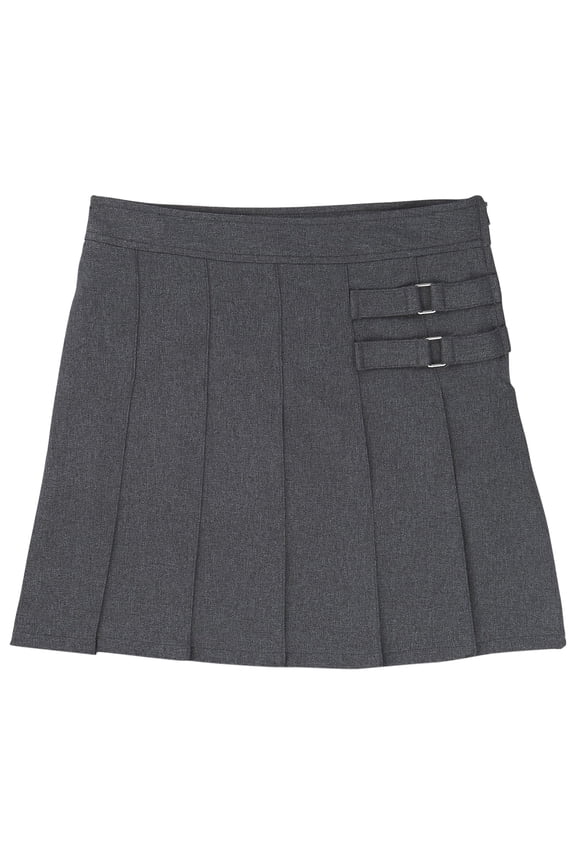 Big Girls' Plus Two Tab Pleated Skort - gray, 16.5 (Big Girls Plus)