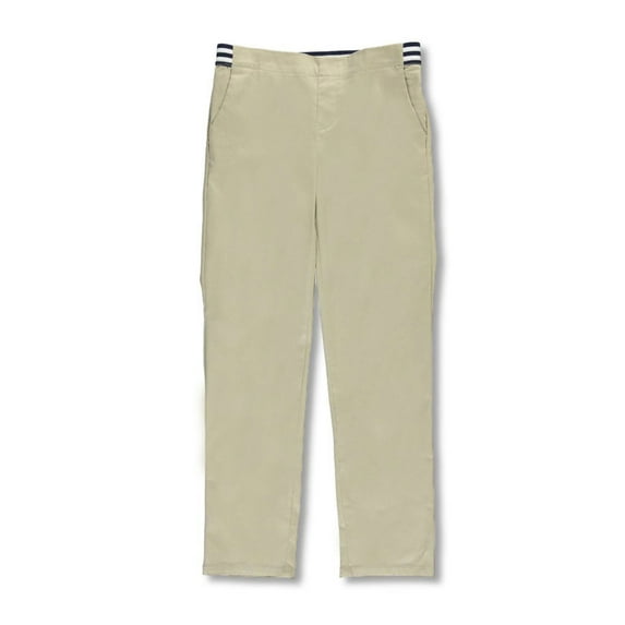 French Toast Big Girls’ Pull-On Contrast Waist Pants (Sizes 7 – 20) Color: khaki Size: 10
