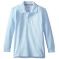 thumbnail image 1 of French Toast Boys 2T-4T Long Sleeve Pique Polo (Light Blue 2T), 1 of 4