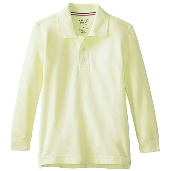 French Toast Boys 2T-4T Long Sleeve Pique Polo (Yellow 3T)
