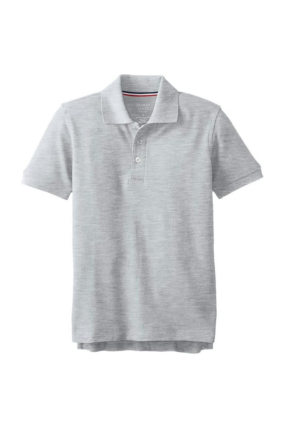 Boys 2T-4T Short Sleeve Pique Polo Grey 3T