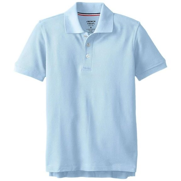 French Toast Boys 2T-4T Short Sleeve Pique Polo  (Light Blue - 4T)