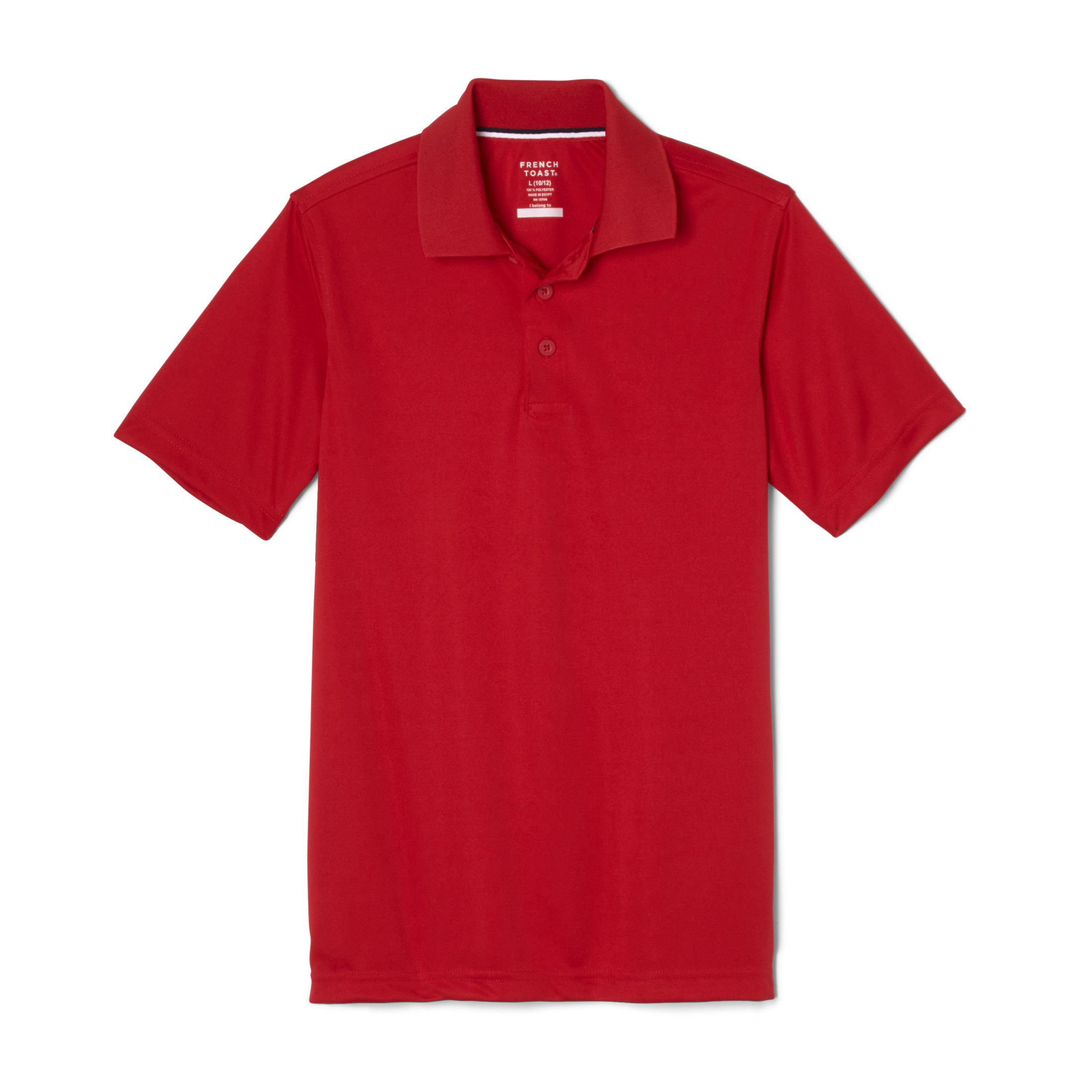 French Toast Boys 4-20 School Uniform Short Sleeve Stretch Moisture Wicking Polo Shirt
