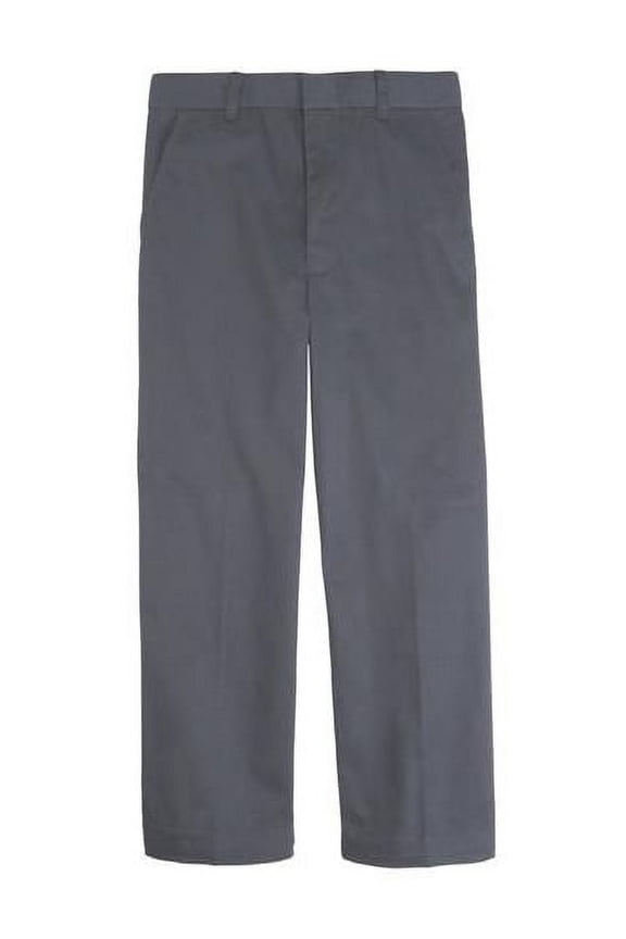 Boys 4-7 Double Knee School Pant (Gray - 4)