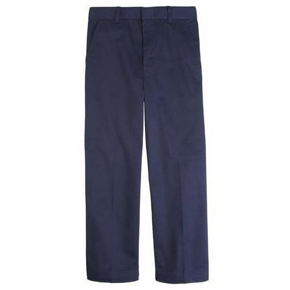 French Toast Boys 8-20 Adjustable Waist Flat Front School Pant (Navy - 8)