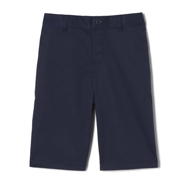 French Toast Boys' Adjustable Waist Flat Front Shorts - Cotton Blend Stretch Twill With Pockets