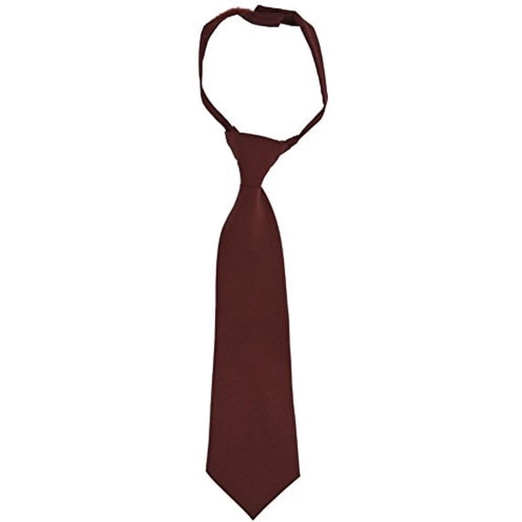 French Toast Boys' Adjustable Solid 8-12 Size Tie, Burgundy
