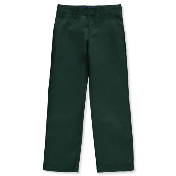 French Toast Boys' Flat Front Relaxed Pants Color: green Size: 5