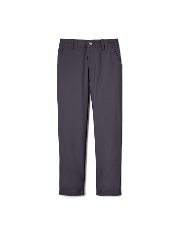 Boys Adjustable Waist Stretch Straight Fit Chino Pant