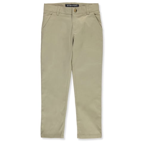 Boys Adjustable Waist Stretch Straight Fit Chino Pant