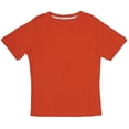 thumbnail image 1 of French Toast Boys' Big 2x2 Rib Tee, Orange Mandarin Heather, M (8), 1 of 1
