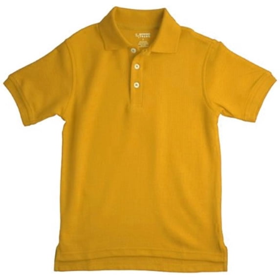 French Toast Boys Girls Gold Short Sleeve Pique Polo Uniform Shirt