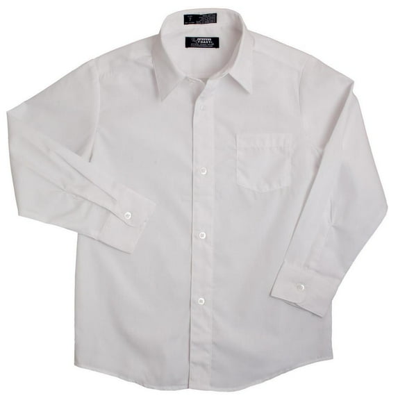 French Toast Boys School Uniform Long Sleeve Classic Button-Up Dress Shirt, Sizes 4-20 & Husky