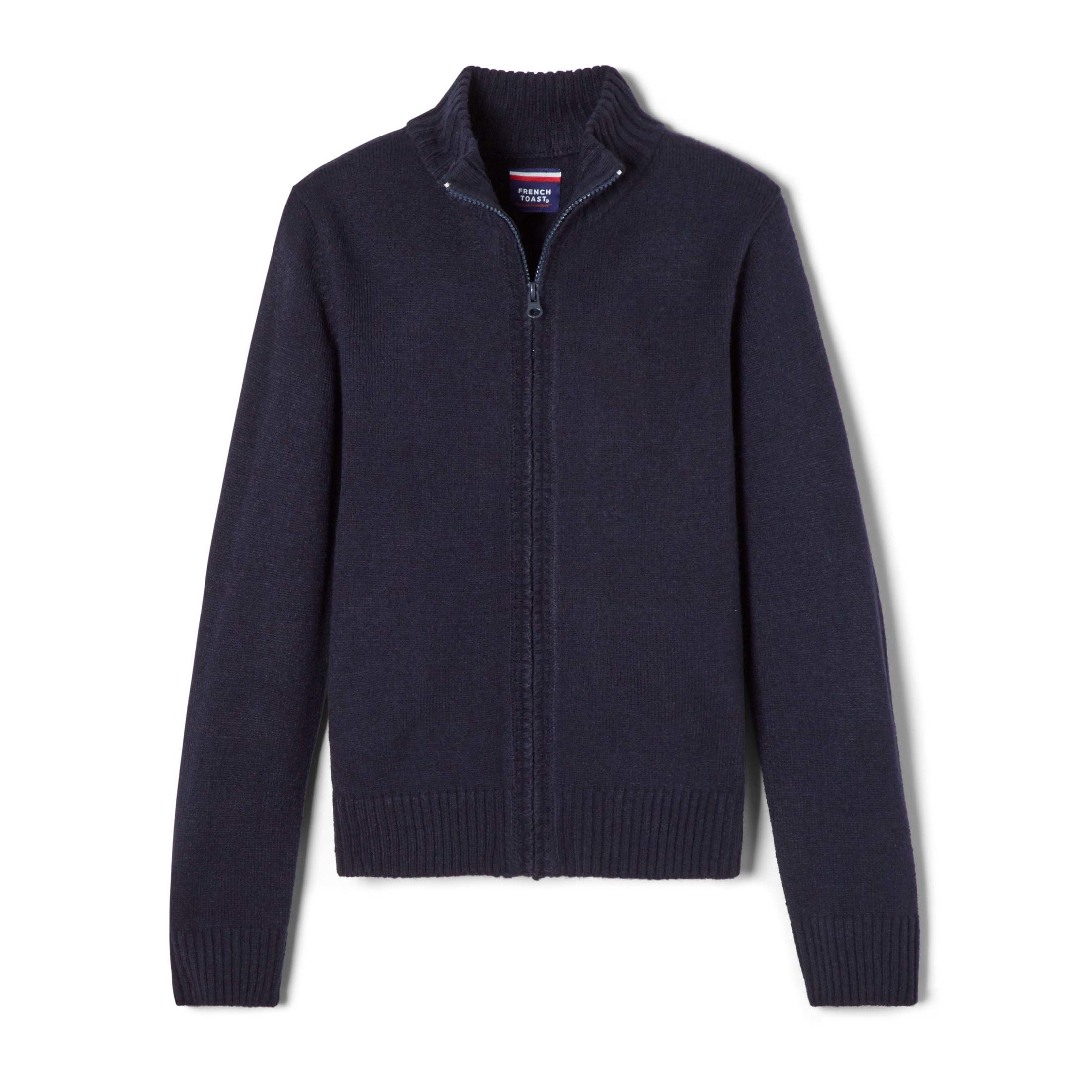 French Toast Boys' Mock Neck Zip Sweater, Navy, Sizes XS-XL