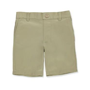 French Toast Boys' Flat Front Shorts With Adjustable Waist - Khaki, 5 Inch Inseam (Stretch Cotton Twill)