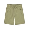 thumbnail image 1 of French Toast Boys' Pull-On Zip Pocket Shorts Color: khaki Size: 12, 1 of 1