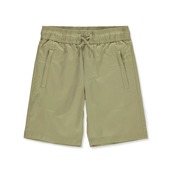 French Toast Boys' Pull-On Zip Pocket Shorts Color: khaki Size: 4