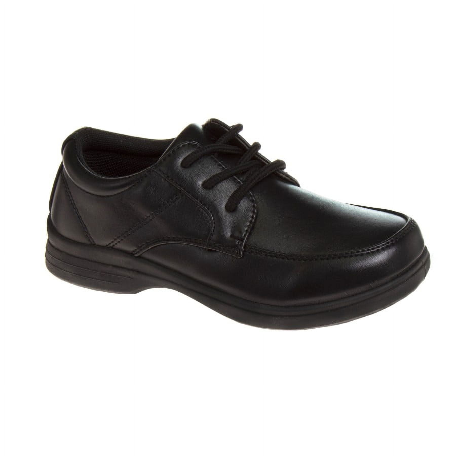 French Toast Toddler Boys Jet Black Classy Lace up Low Heel School Shoes Size 5