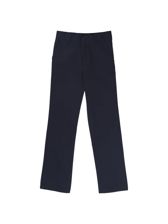Boys School Uniform Adjustable Waist Relaxed Fit Pants, Sizes 4-20, Slim, & Husky