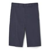 French Toast Boys School Uniform Adjustable Waist Twill Flat Front Shorts, Sizes 4-20 & Husky