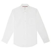 French Toast Boys School Uniform Long Sleeve Classic Button-Up Dress Shirt, Sizes 4-20 & Husky