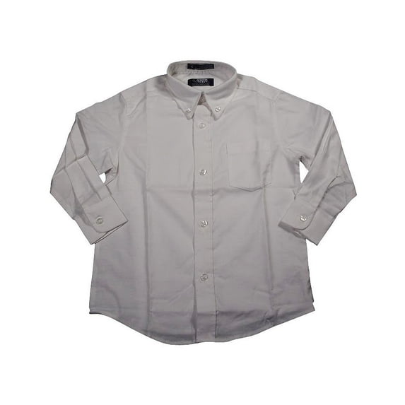 French Toast Boys School Uniform Long Sleeve Oxford Shirt, Sizes 4-20 & Husky