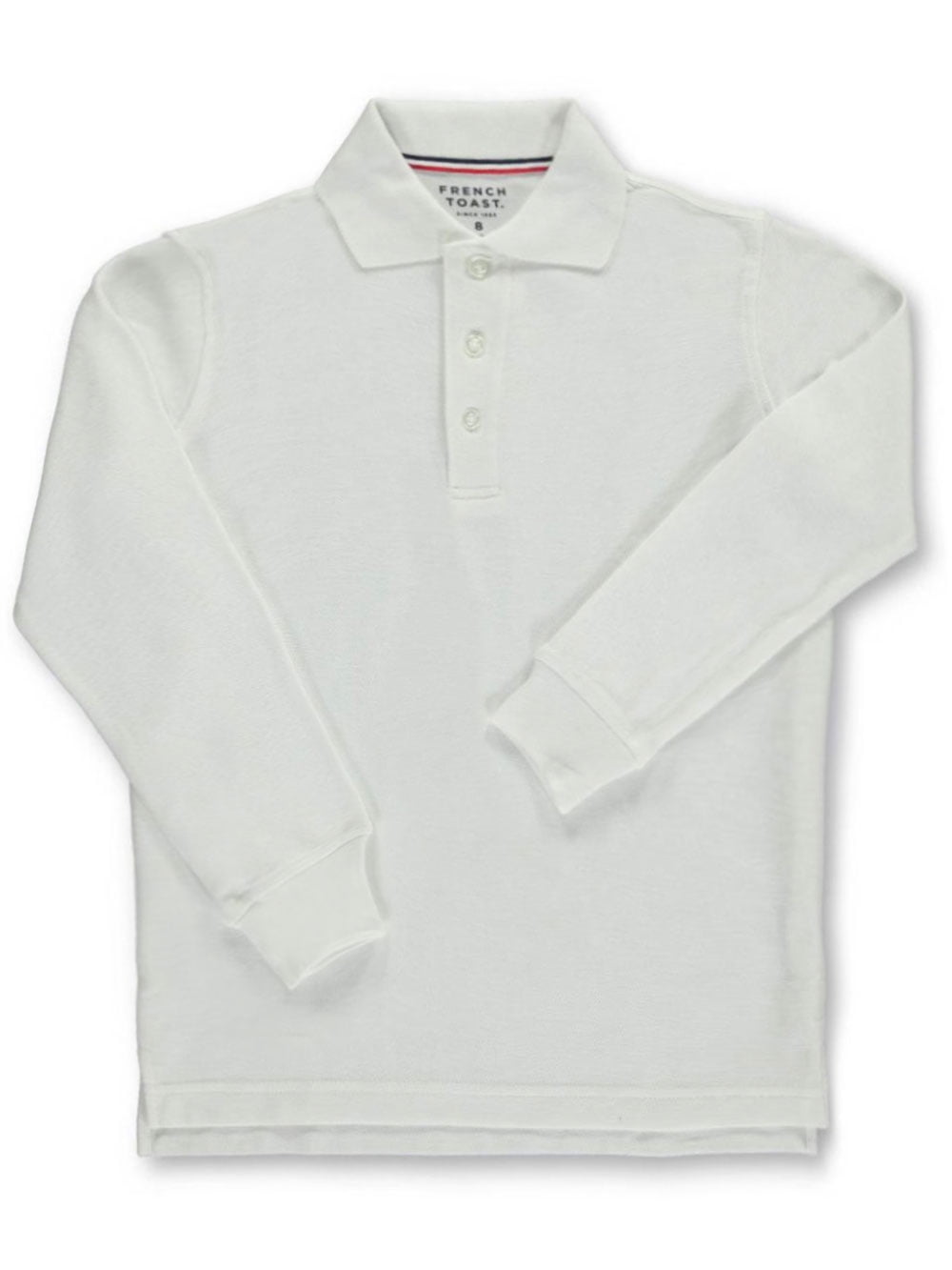 French Toast Boys School Uniform Long Sleeve Pique Polo Shirt