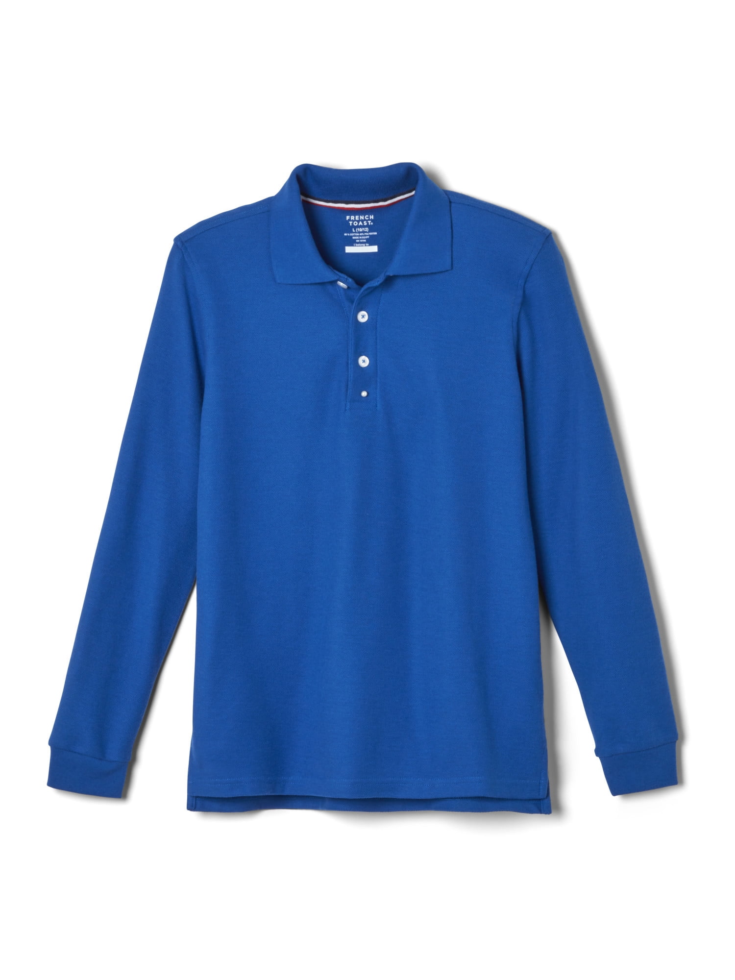 French Toast Boys School Uniform Long Sleeve Pique Polo Shirt, Sizes 4 ...