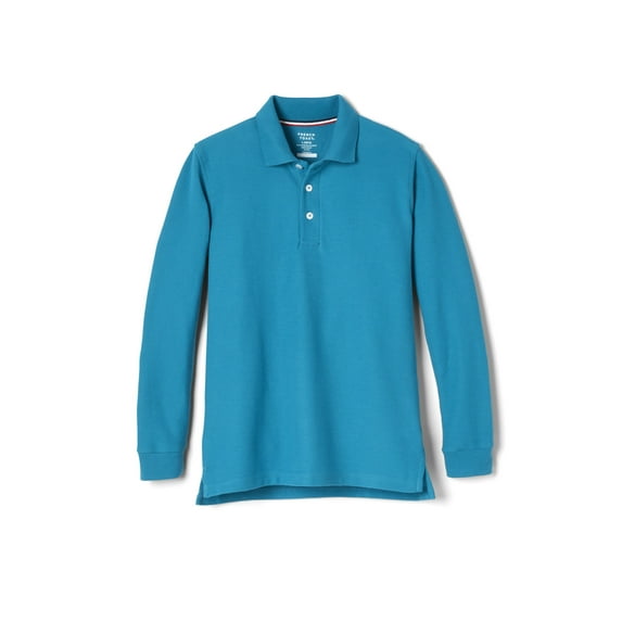 French Toast Boys School Uniform Long Sleeve Pique Polo Shirt, Sizes 4-20