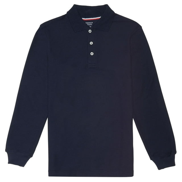 French Toast Boys School Uniform Long Sleeve Pique Polo Shirt, Sizes 4 ...